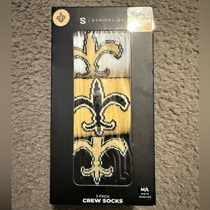 Men's Strideline New Orleans Saints socks 3 pack
